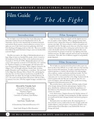 The Ax Fight - Documentary Educational Resources