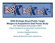 2008 Strategic Buyer/Public Target M&A Deal Points ... - Cooley LLP