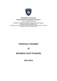 strategjia e trajnimit të nëpunësve civilë të kosovës 2011-2013