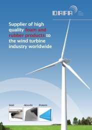 Supplier of high quality foam and rubber products to the wind ... - Dafa