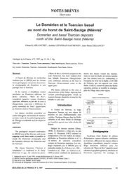 Le Domérien et le Toarcien basal - Géologie de la France - brgm