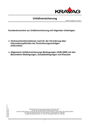Allgemeine Unfallversicherungs-Bedingungen (AUB 2008) - R+V ...