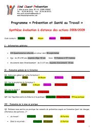 Evaluation à distance des formation PST 2008-2009 - Kiné Ouest ...