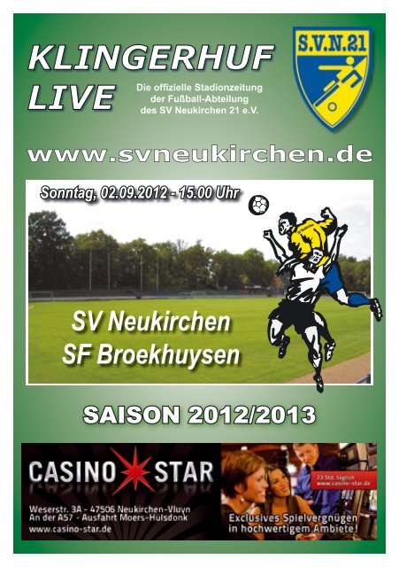 Stadionheft Nr.01 - SV Neukirchen - SV Neukirchen 21 e.V.