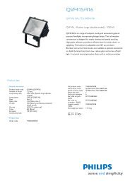 Product Leaflet: QVF416 area flood-lighting luminaire - Philips