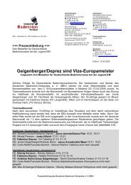 Geigenberger/Deprez sind Vize-Europameister