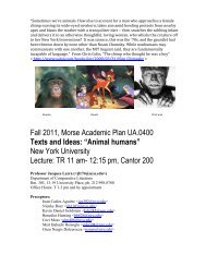 syllabus - Morse Academic Plan - New York University
