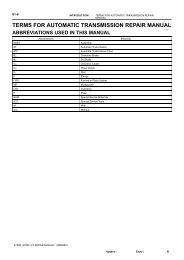 TERMS FOR AUTOMATIC TRANSMISSION REPAIR MANUAL