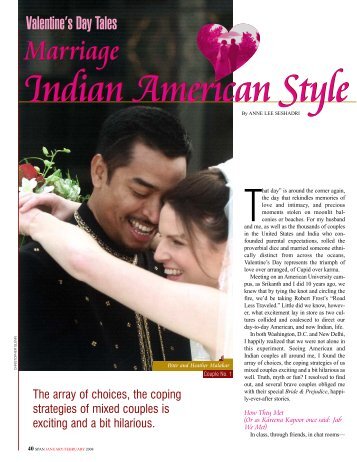 Marriage Indian American Style, SPAN January/February 2008