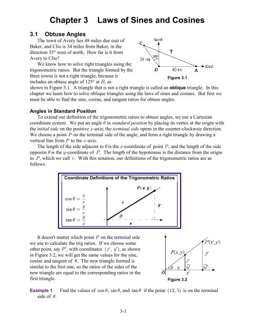 Chapter 3 Laws Of Sines And Cosines Faculty Piercecollege Edu