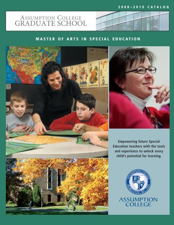 Special Education Catalog - graduate studies at assumption college