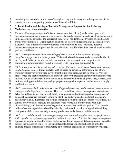 Mercury Strategy for the Bay-Delta Ecosystem - CALFED Bay-Delta ...