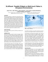 Tangible Widgets on Multi-touch Tables in Groupware Environments