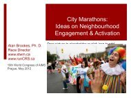 City Marathons: Ideas on Neighbourhood Engagement ... - AIMS