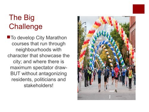 City Marathons: Ideas on Neighbourhood Engagement ... - AIMS