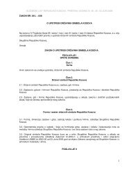 Zakon Br. 03/L – 038 O Upotrebi Državnih Simbola Kosova