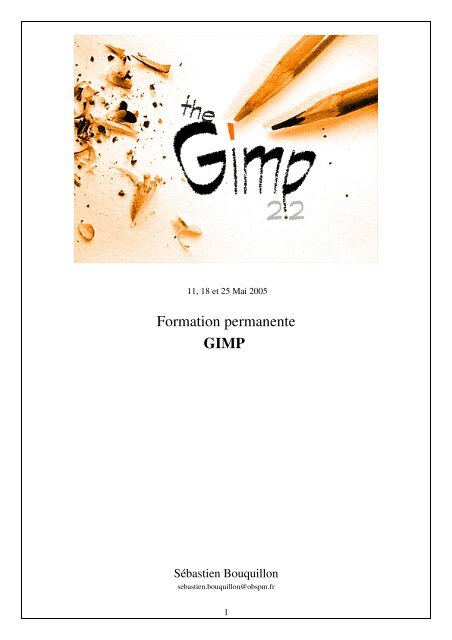 Formation permanente GIMP - UFE