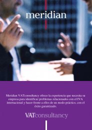 Meridian VATconsultancy ofrece la experiencia que necesita su ...