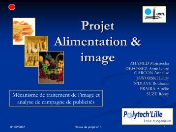 Projet Alimentation & image - PFEDA / Page d'accueil PFEDA