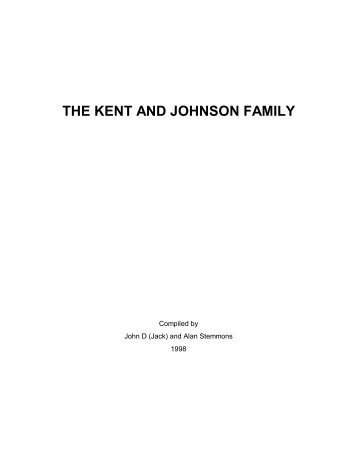 THE KENT AND JOHNSON FAMILY - Diane Stokoe