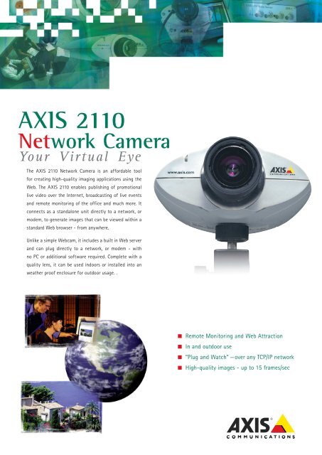 Technical Specification - AXIS 2110 Network Camera - VB