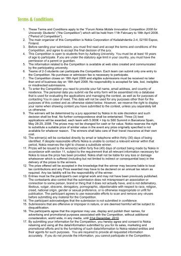 1. These Terms and Conditions apply to the ... - Mobile Devices