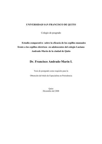 Dr. Francisco Andrade-Marín I. - Repositorio Digital USFQ ...