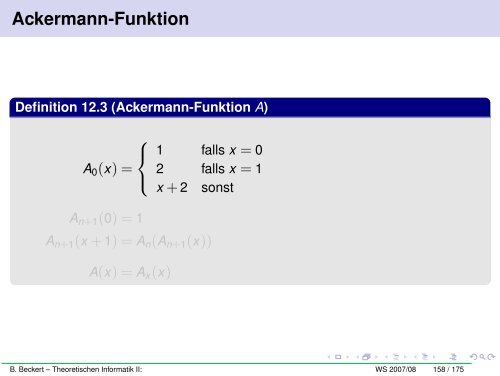 Vorlesung Theoretische Informatik II