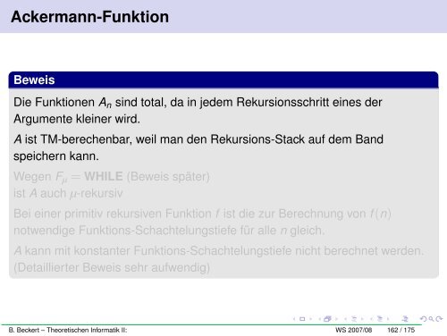 Vorlesung Theoretische Informatik II