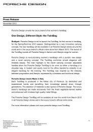 Press Release - Domain: press.porsche-design.com