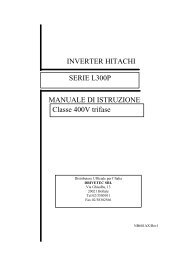 INVERTER HITACHI SERIE L300P MANUALE DI ISTRUZIONE ...