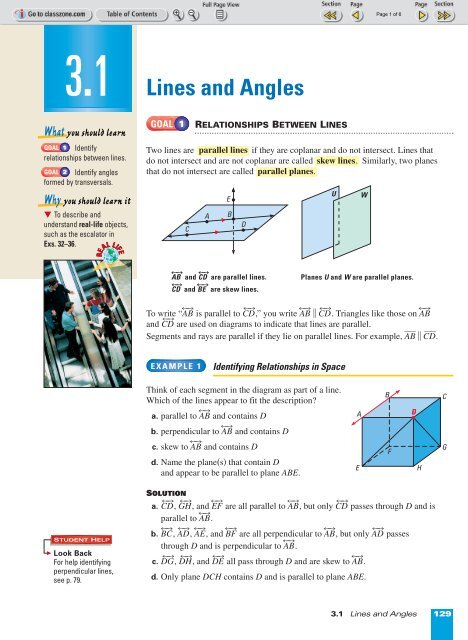 3-1 Lines and Angles - Nexuslearning.net