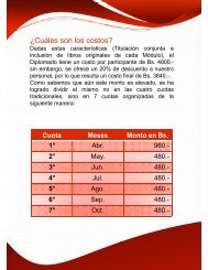 Costos - U.C.B. - Universidad Católica Boliviana