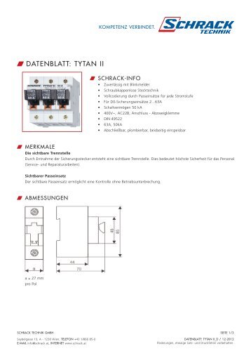 W DATENBLATT: TYTAN II - Logo Elektro Komponenten