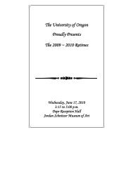 2009-10 Reception booklet - Human Resources - University of Oregon