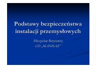 Podstawy bezpieczeństwa instalacji przemysłowych - MANHAZ