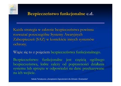 Podstawy bezpieczeństwa instalacji przemysłowych - MANHAZ