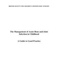 The Management of Acute Bone and Joint Infection - Bscos.com