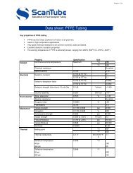 Data sheet: PTFE Tubing