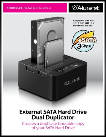 External SATA Hard Drive Dual Duplicator - Aluratek