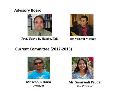 Current Commi6ee (2012‐2013) Advisory Board