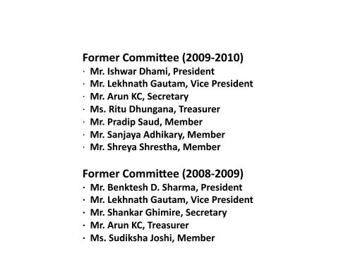 Current Commi6ee (2012‐2013) Advisory Board