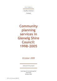 Community planning services in Glenelg Shire Council : 1998-2005 ...