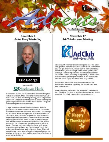 November 2010 - Great Falls Advertising Federation