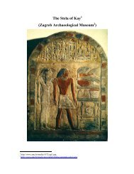 The Stela of Kay - Middle Egyptian Grammar