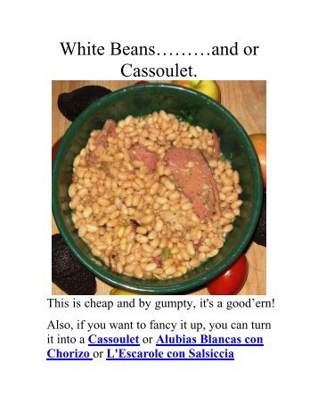 White Beans - The Geriatric Gourmet