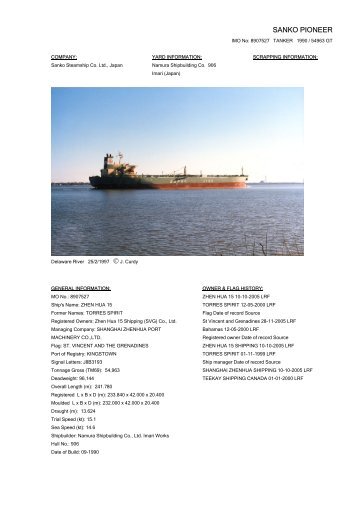 SANKO PIONEER - Cargo Vessels International