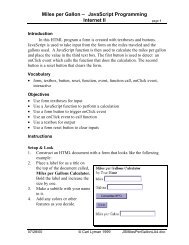 Miles per Gallon — JavaScript Programming Internet II - Apple