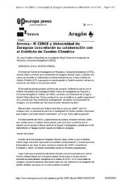 El CIRCE y Universidad de Zaraoza concrtarán su - Fundación ...