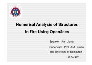 Numerical Analysis of Structures in Fire Using OpenSees